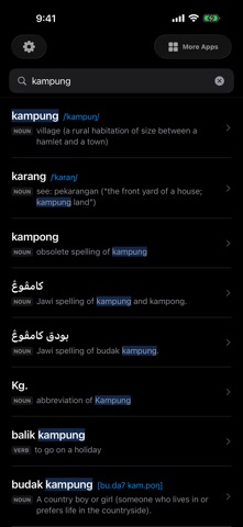 BahasaFinder: Malay Dictionary Screenshot 6 of 8