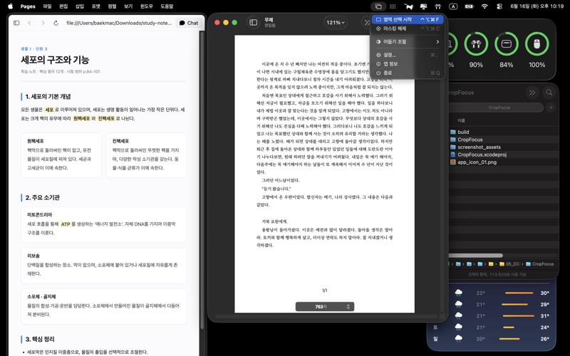 CropFocus - 집중을 위한 화면 screenshot
