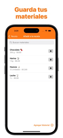 Calcular Costos Recetas iPhone screenshot 3