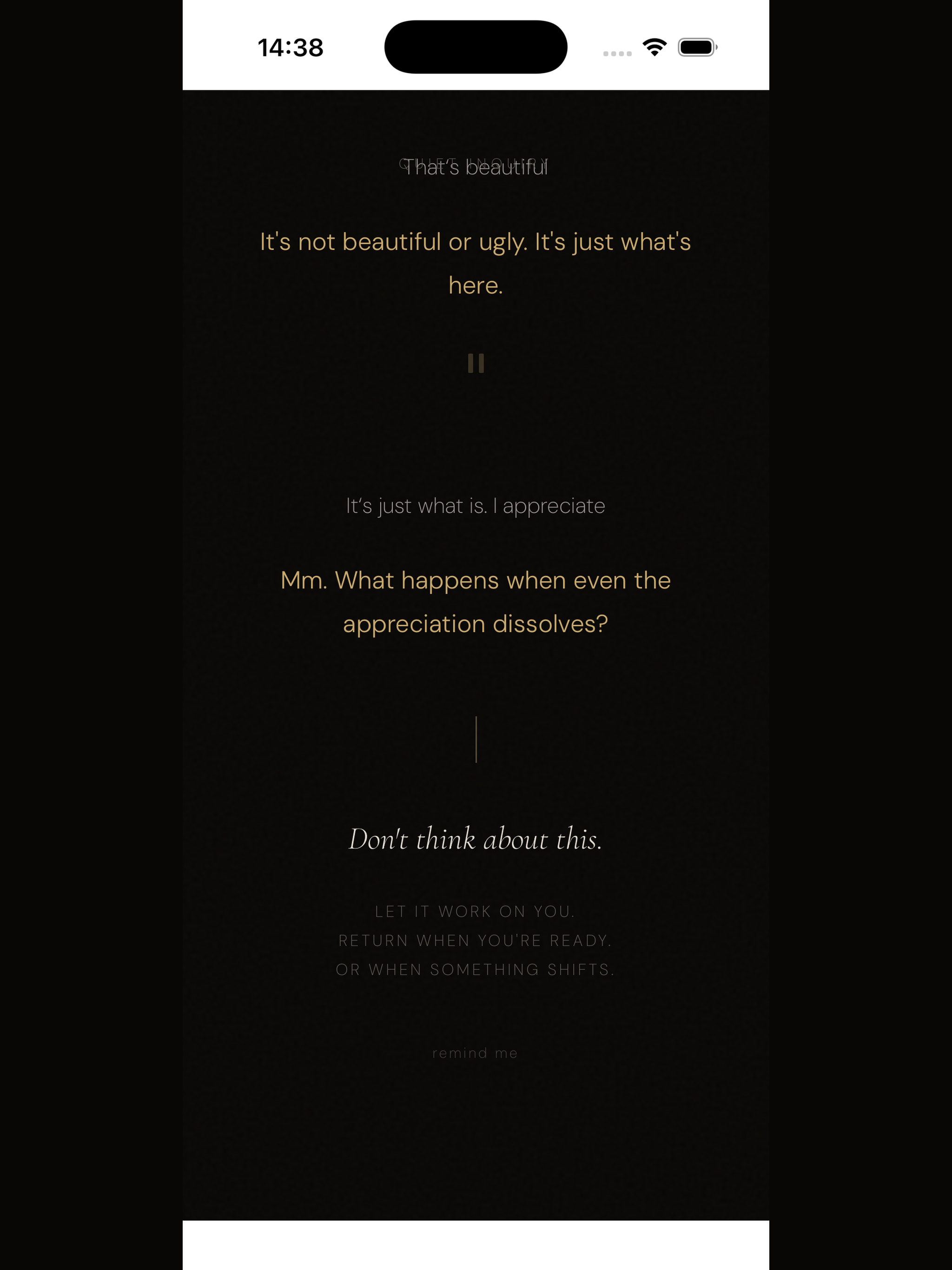 Quiet Inquiry App