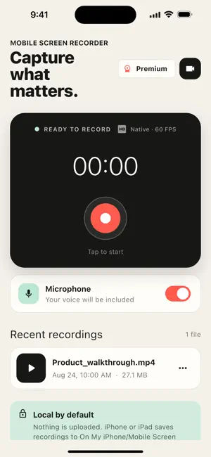 Mobile Screen Recorder screenshot 1
