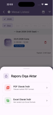 Mesai Defteri screenshot