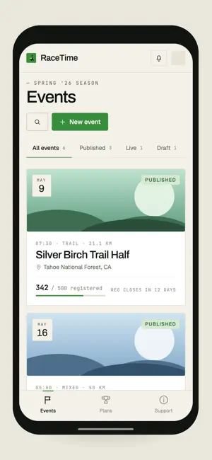 Manage race with RaceTime screenshot 1