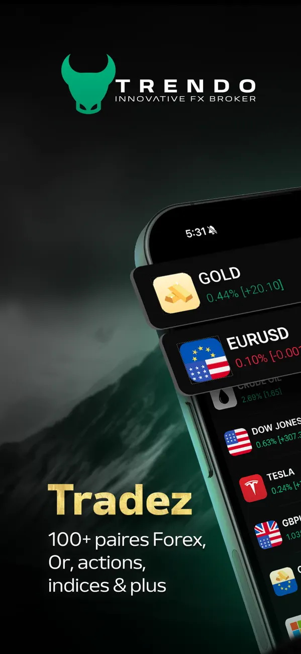 Screenshot #1 pour Trendo : Trading Forex & Or