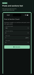 Fence Material Estimator screenshot