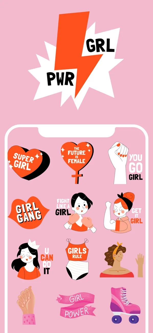 Screenshot #3 pour Girl Power Stickers!!