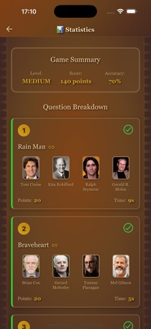 Cast Quiz iPhone screenshot