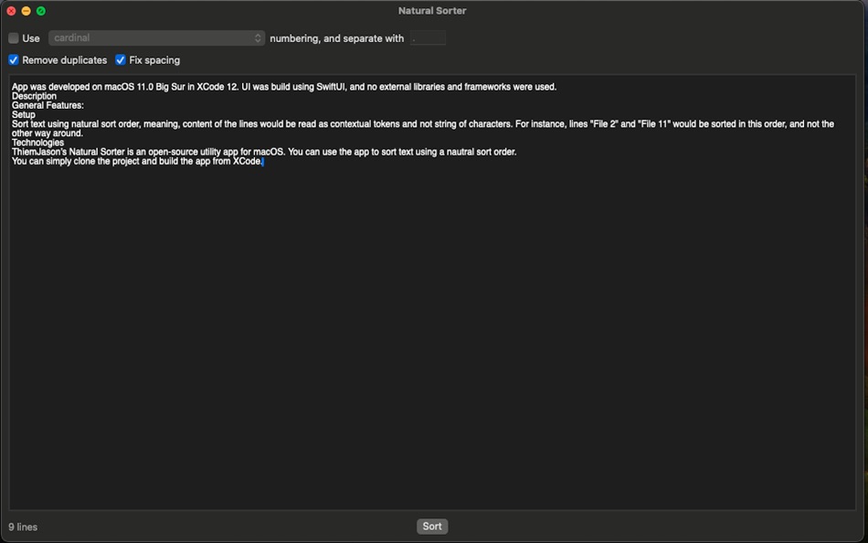 Natural Sorter: Text Order (macOS) 게시자: Thiem Nguyen Natural Sorter: Text Order (macOS) 게시자: Thiem Nguyen