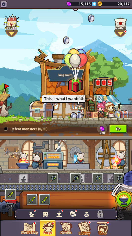 #2. King Smith : Forgemaster Quest (iOS) Przez: Indie Cat Co.