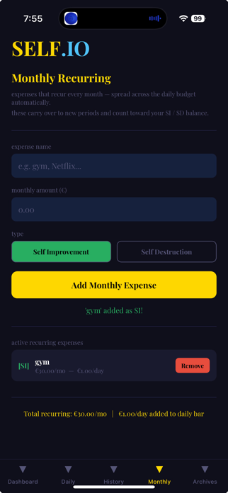 SELF.IO Screenshot 8 of 10
