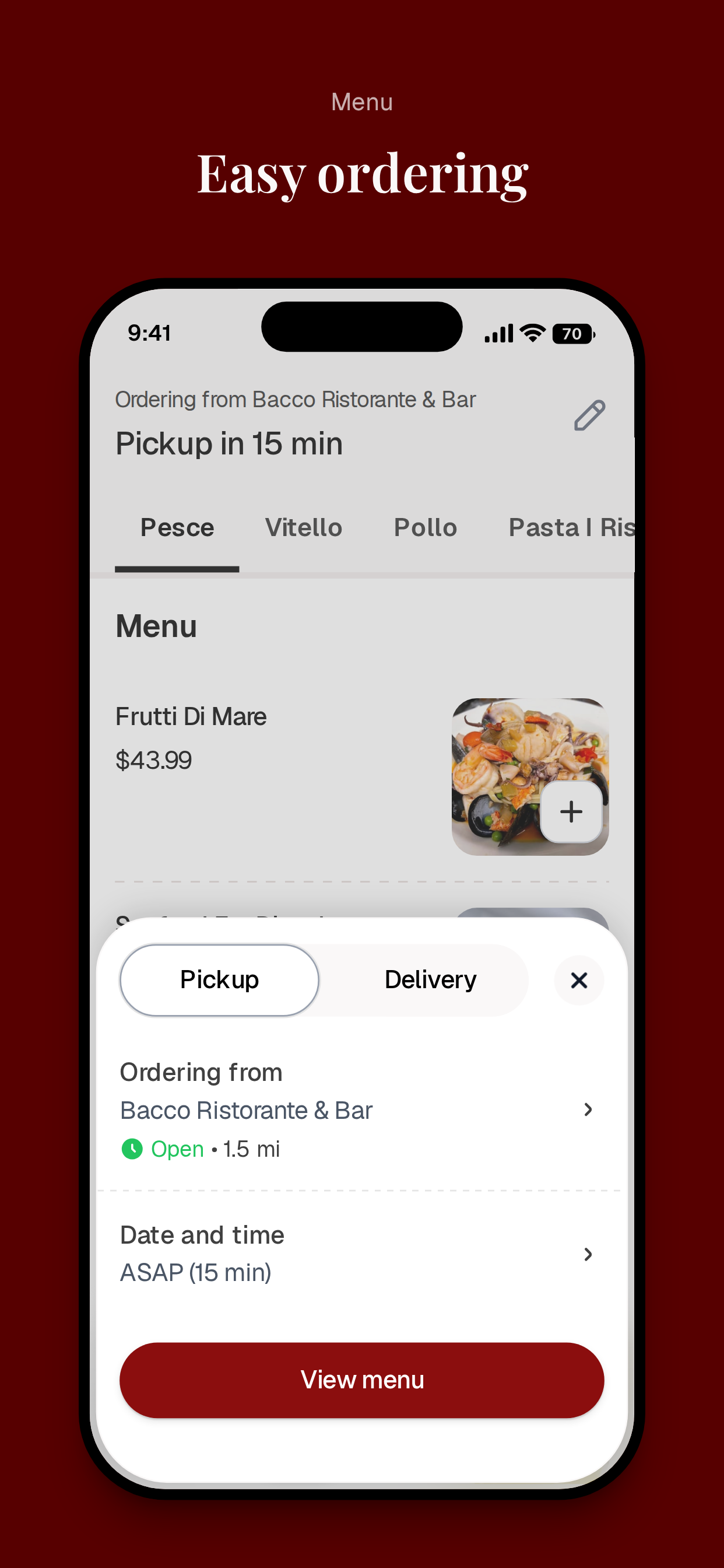 Bacco Ristorante & Bar screenshot 3