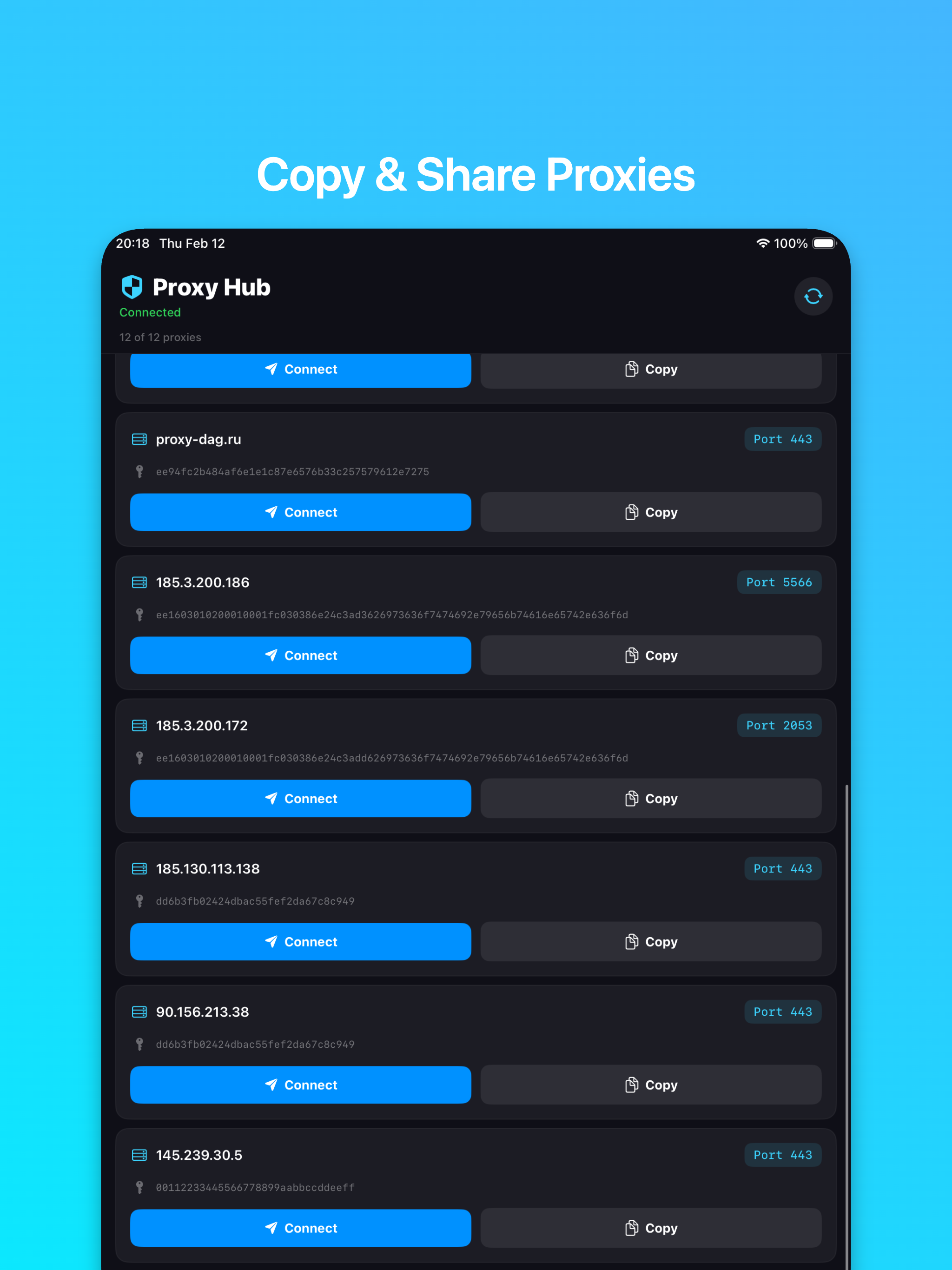 MTPROXY: MTPROTO Proxy تلگرام screenshot 6