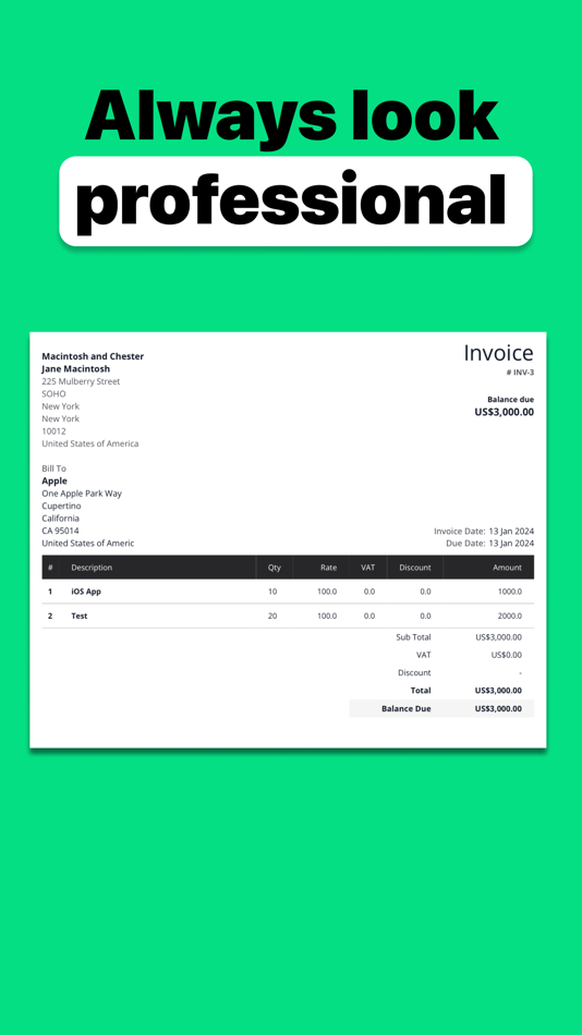 #5. Easy Invoice Generator 2 go (iOS) Podle: Ready Set Joy