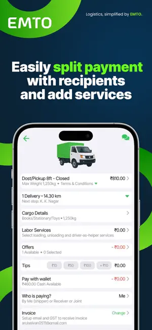 Emto - Truck Booking App screenshot 4