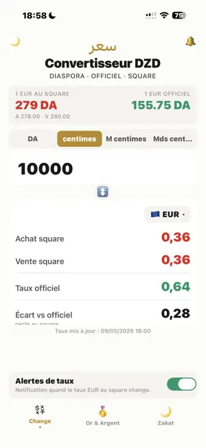 Taux Dinar DZ screenshot 2
