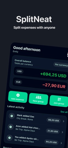 SplitNeat: Split Bills Screenshot 1 of 9