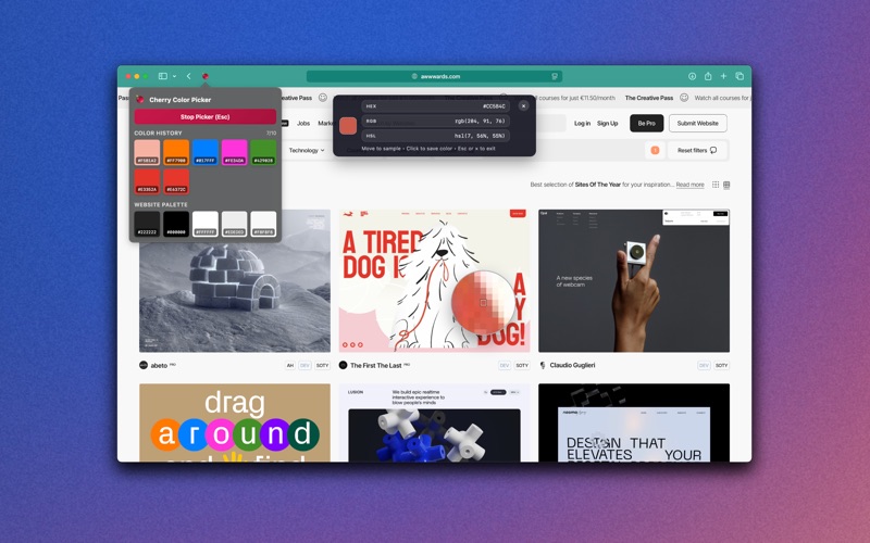 Cherry Color Picker for Safari screenshot