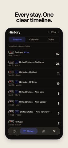 Countly – Country Days Tracker Screenshot 5 of 9