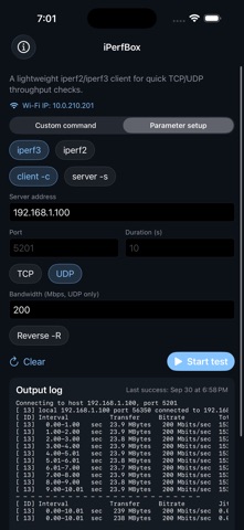 iPerfBox screenshot 2