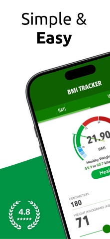 BMI Calc + Weight Loss Tracker iPhone screenshot