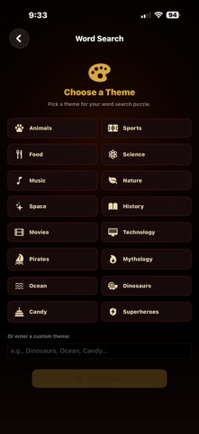 Word Search Dojo iPhone screenshot