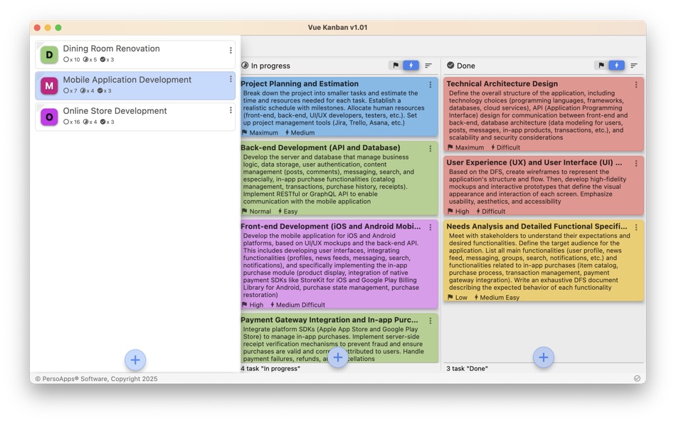 #3. Vue Kanban (macOS) 由: FRANCOIS GUERIN