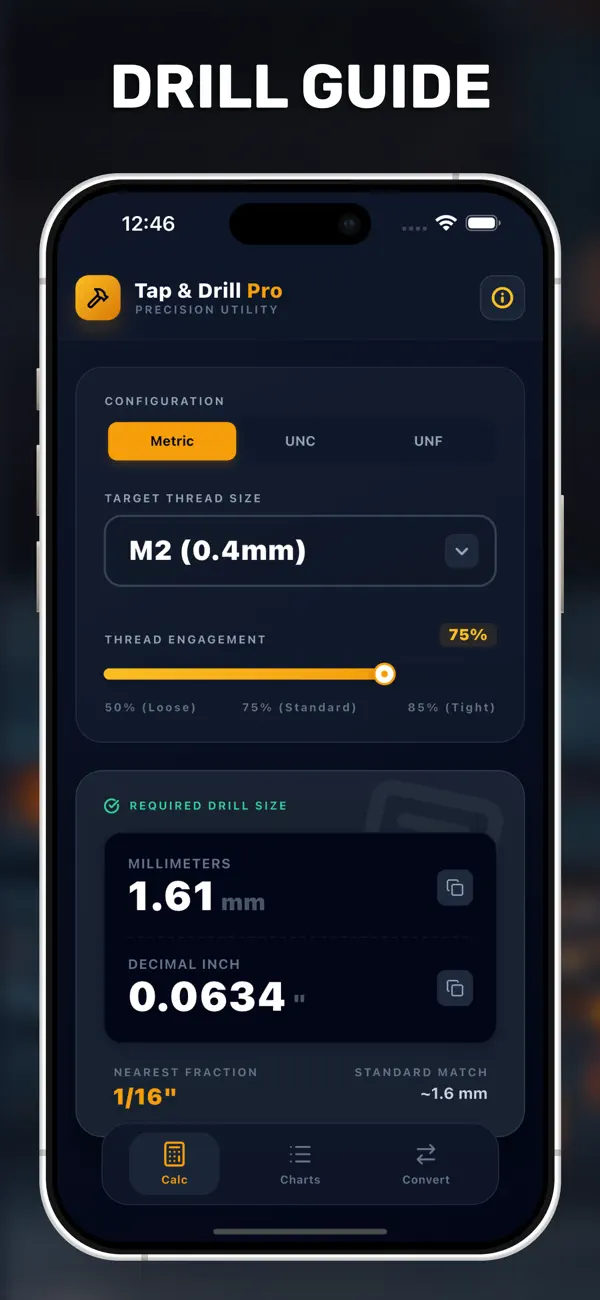 Screenshot #1 pour Tap & Drill Pro