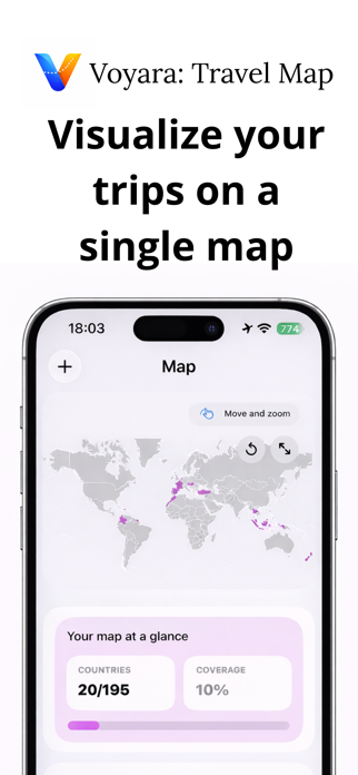 Voyara: Travel Map Screenshot 1 of 5