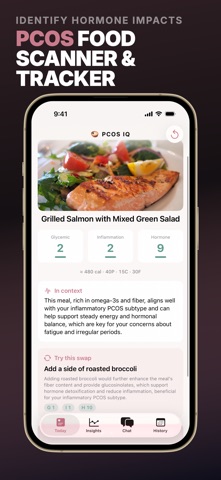 PCOS Diet Tracker: PCOS IQ iPhone screenshot