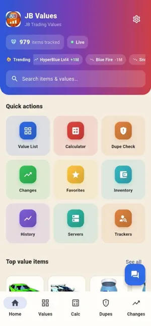JB Values screenshot 1