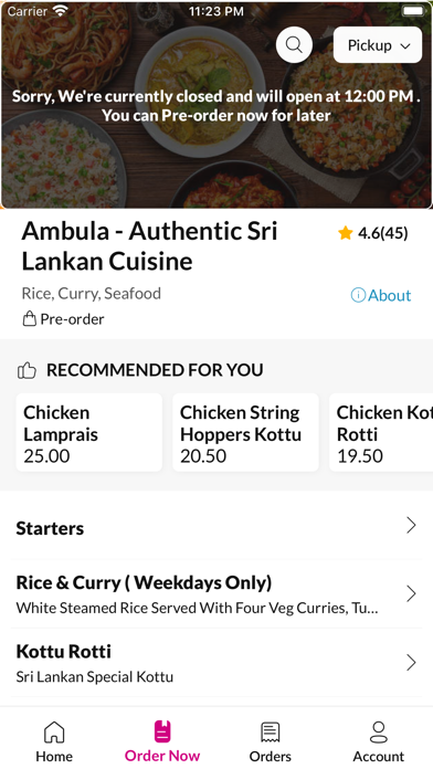 Ambula Sri Lankan Cuisine Screenshot