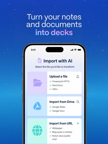 Gamma: AI Slides & Design iPad screenshot