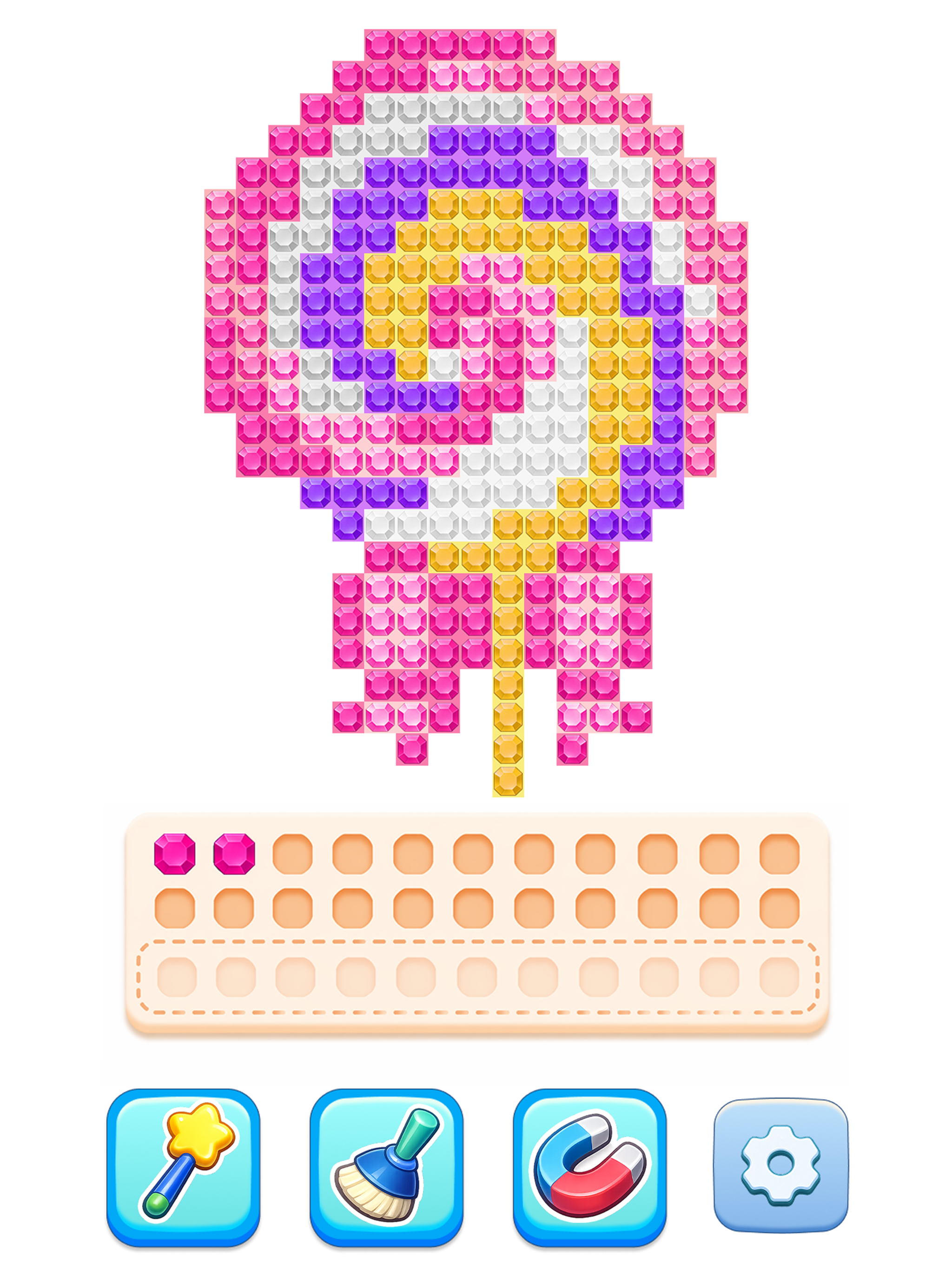 Glow Sort - Jewel Color Puzzle
