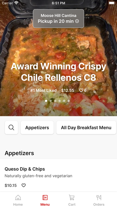 Moose Hill Cantina iPhone screenshot 2 - Food & Drink app