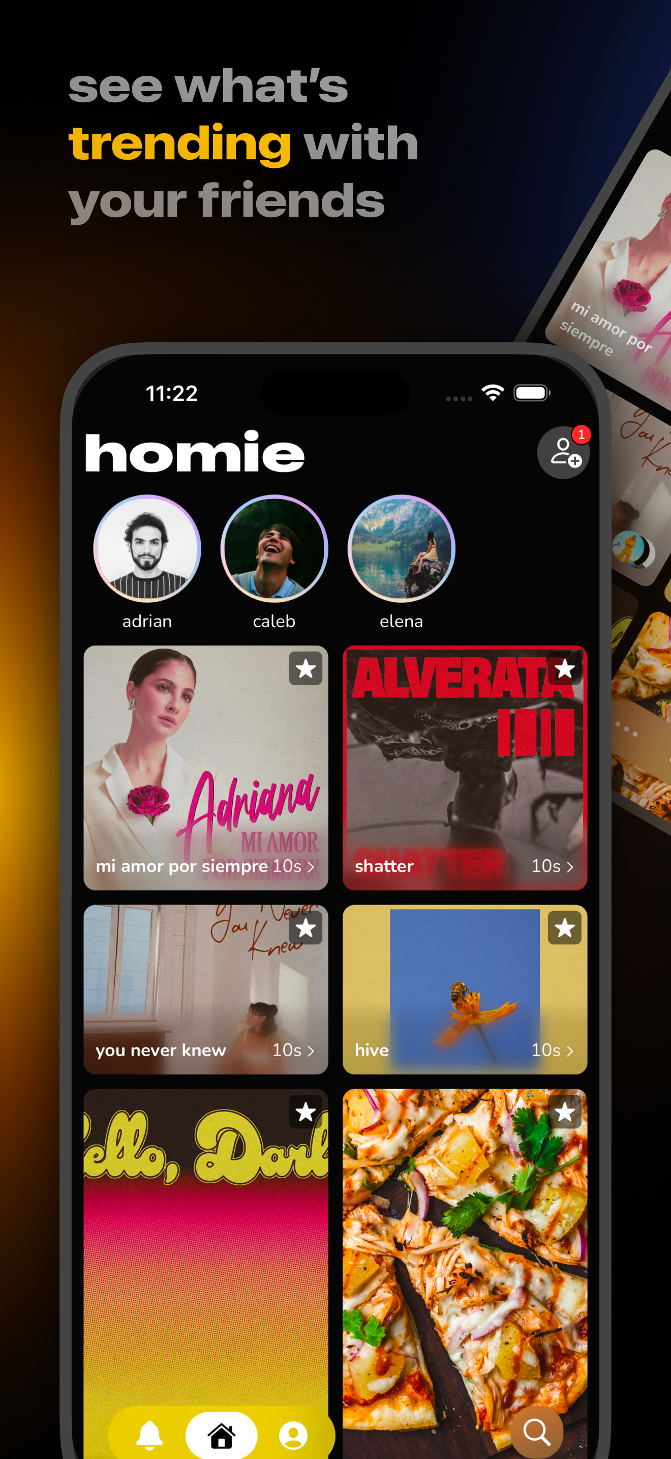 homie: updates from friends