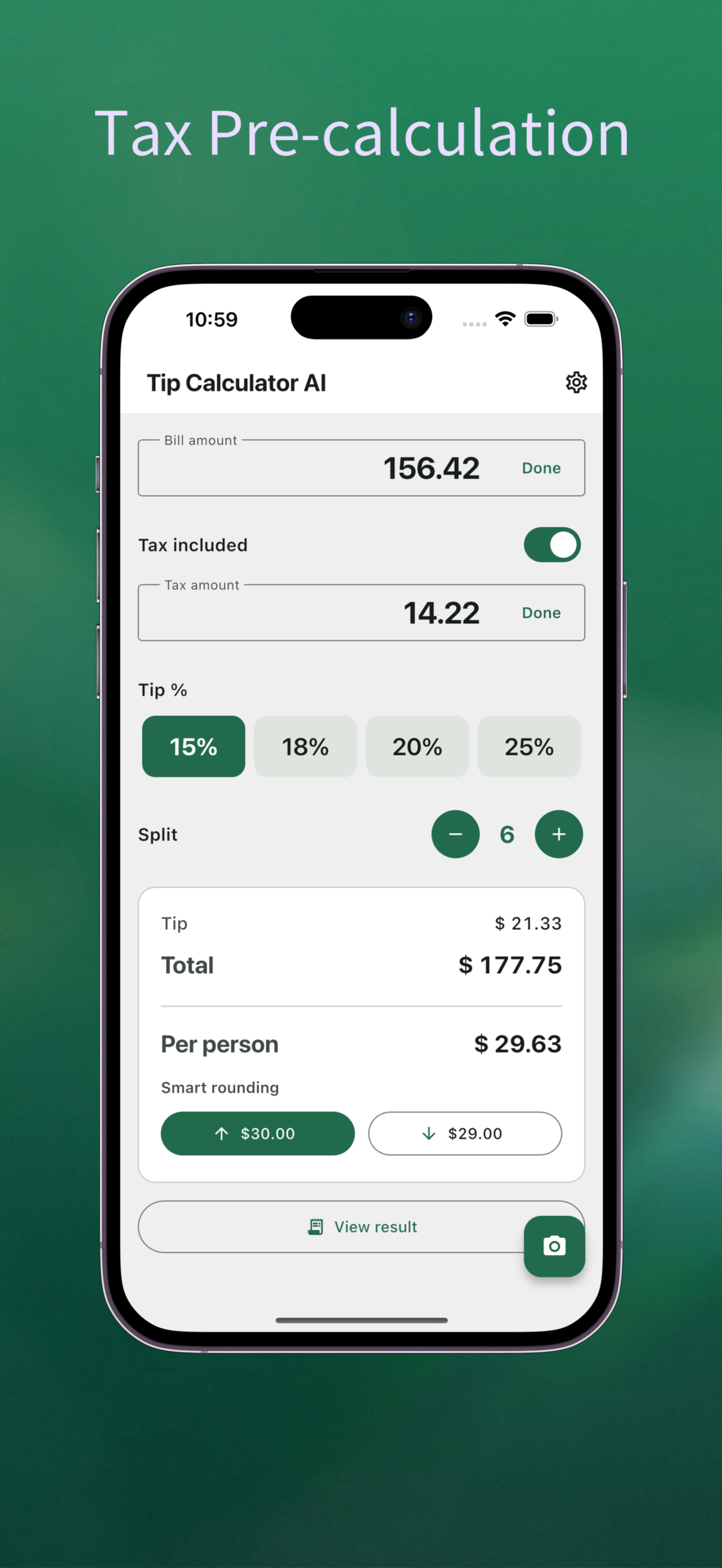 Tip Calculator AI: Bill Split