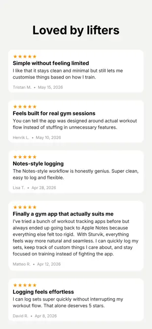 Gym Log — Sturvik screenshot 3