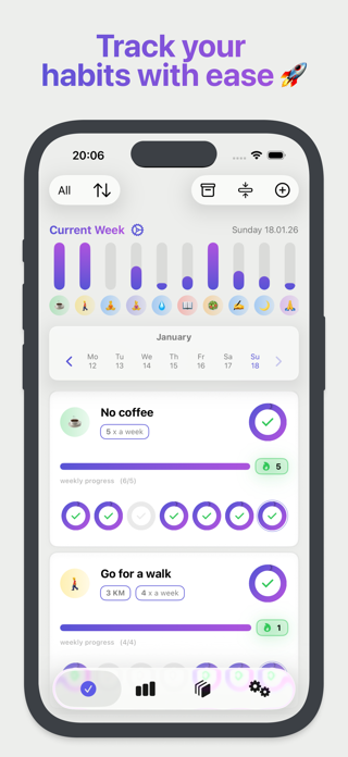 Habit Tracker - HabitBe Screenshot 1 of 7