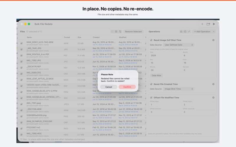 Bulk File Redate Screenshot 4 of 5