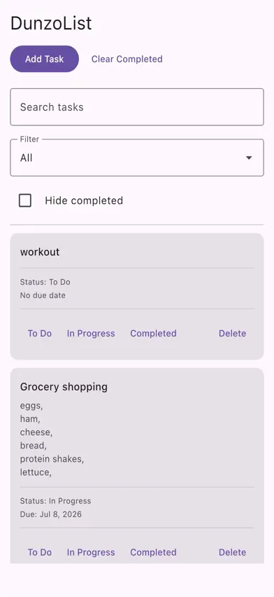 DunzoList screenshot 1