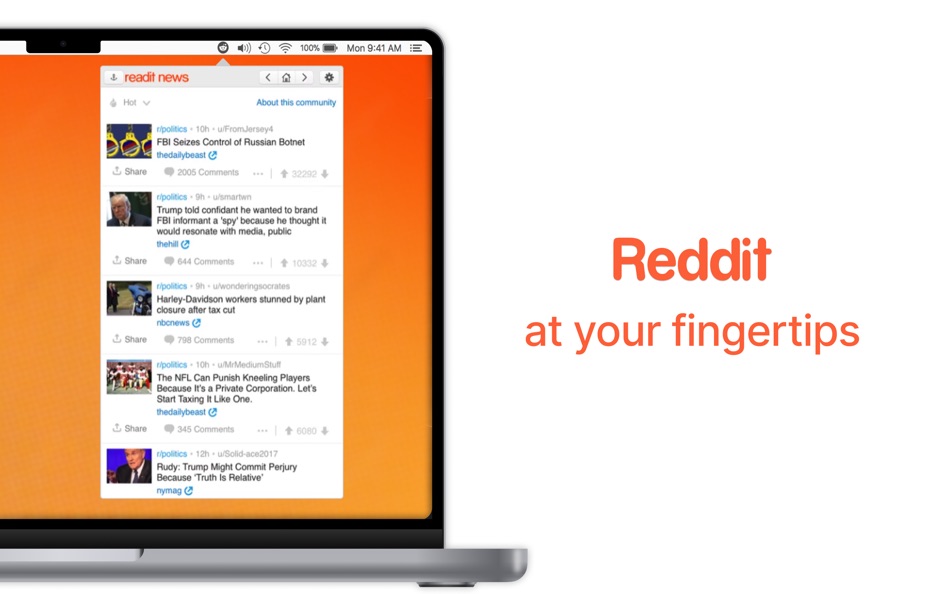 #1. Readit – Reddit News Reader (macOS) 由: AppYogi Software