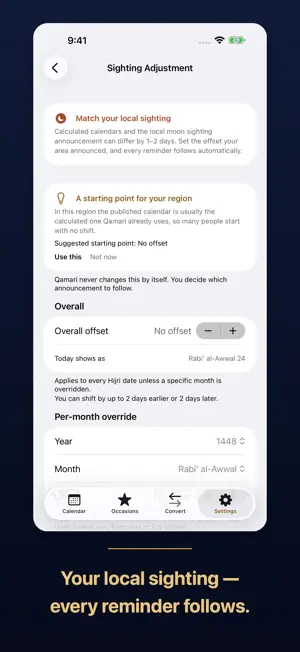 Qamari: Hijri Calendar screenshot 3