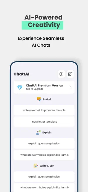 ChattAI - AI Text Essay Writer screenshot 2