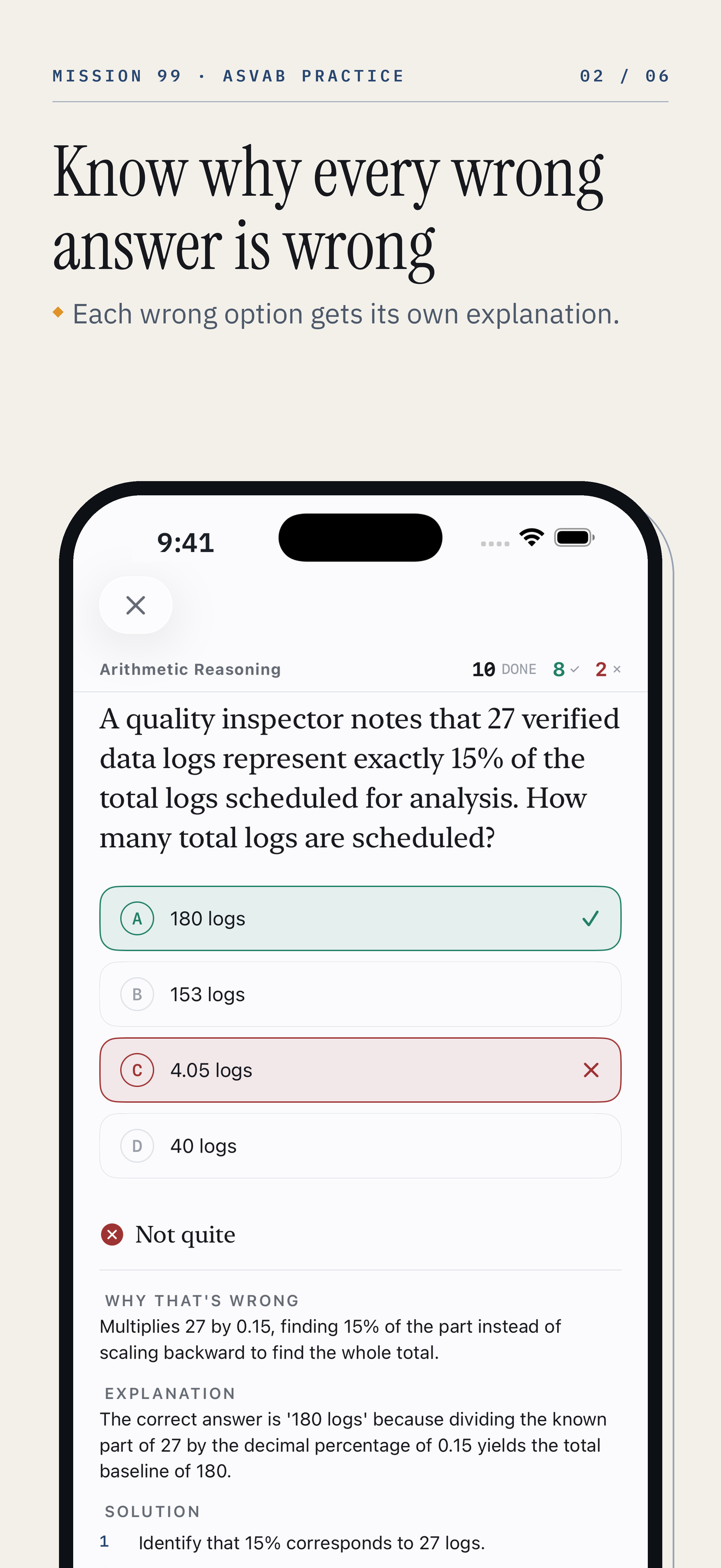 Mission 99: ASVAB Prep screenshot 2