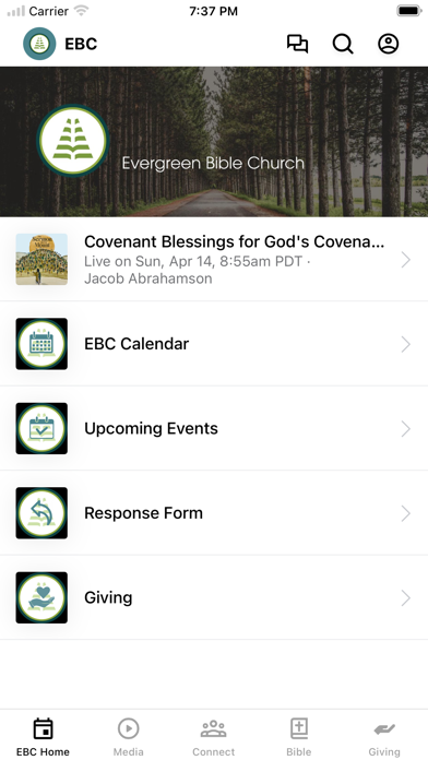 Evergreen Bible Church Screenshot
