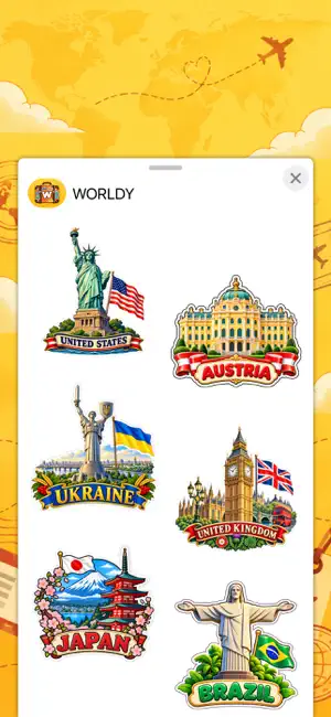 WORLDY - Travel Stickers screenshot 2