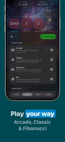 Glass 2048 iPhone screenshot