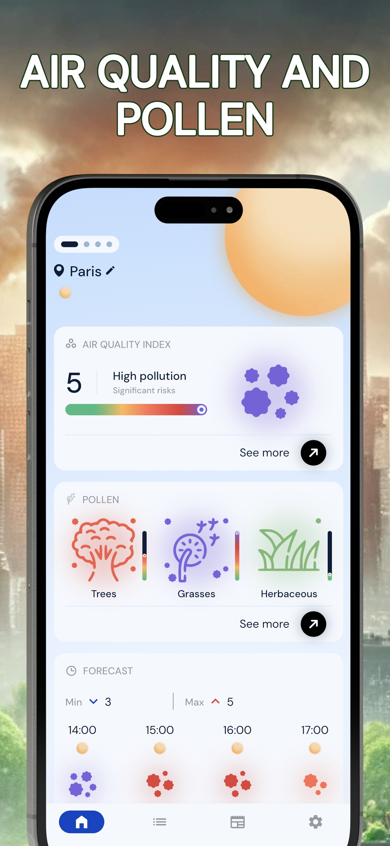 Pollution • Pollen • Widget