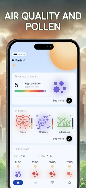 Pollution • Pollen • Widget screenshot 1