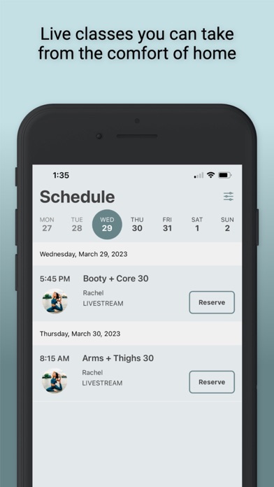 Relevé with Rachel iPhone screenshot 2 - Health & Fitness app